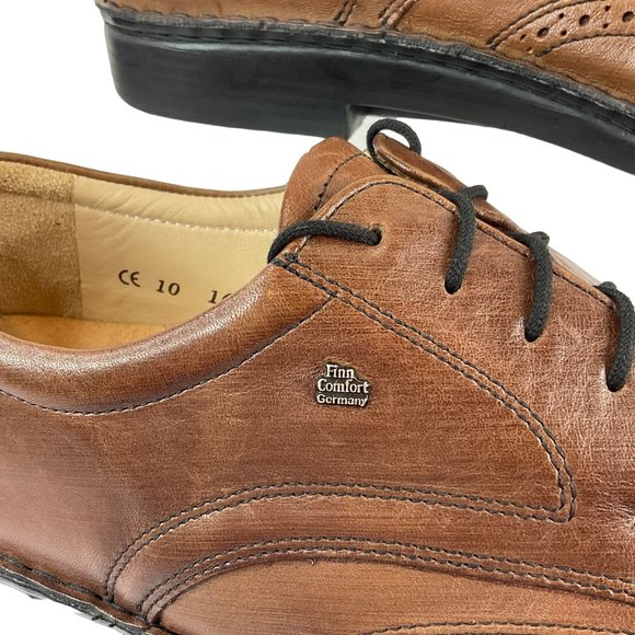 Finn Comfort New Shoes Mens Sz 10 Brown Camel Budapest 1212 Brogue $362 Loafer - Picture 8 of 13